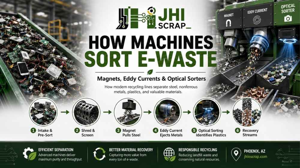 How Machines Sort E-Waste: Magnets, Eddy Currents and Optical Sorters